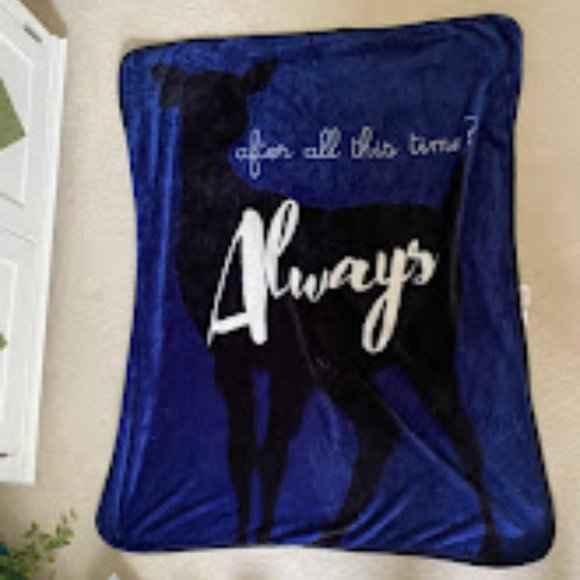 LIKE NEW! Hot Topic Harry Potter 'Always' Doe Patronus Throw Blanket - Picture 3 of 7